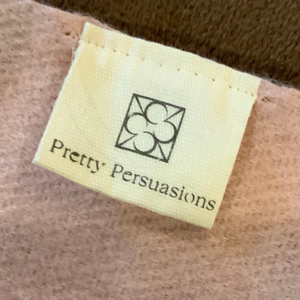 Pretty Persuasions Scarf Pink Blue Cream Plaid Soft Alpine Cottagecore Coastal